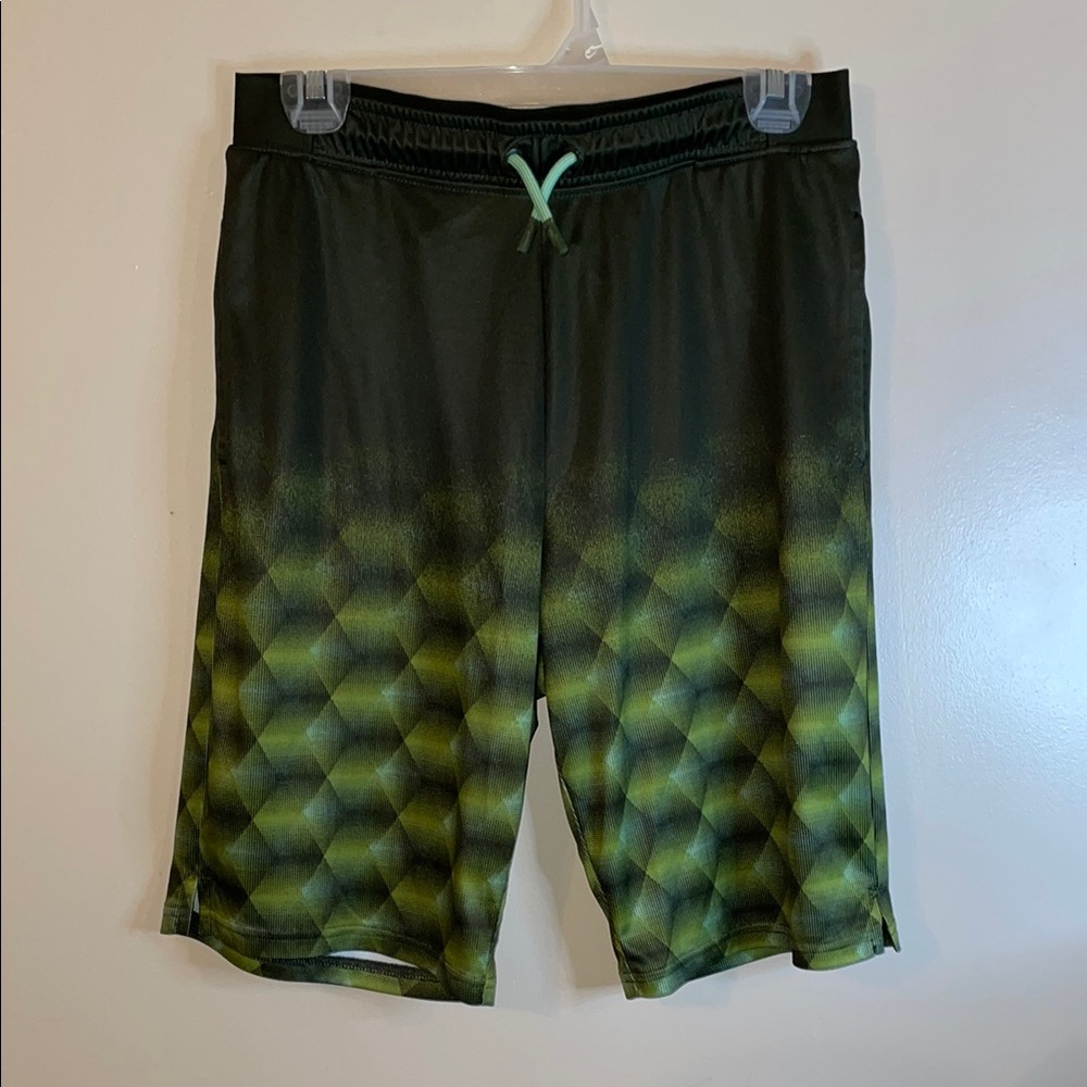 Kids Athletic Geometric Pattern Shorts